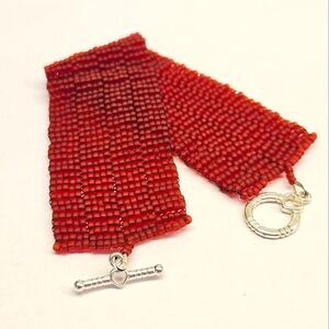 Red Seed Bead Bracelet